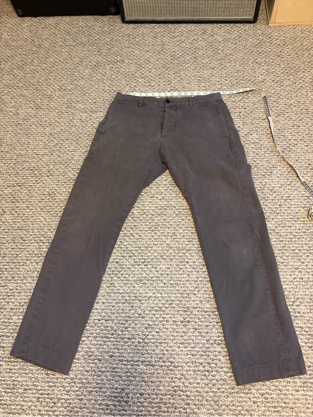 Todd Snyder Men's Straight Leg Chinos in Dark Gray